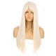 DM2031353-v4 Blond Blanc Perruque Longue Cheveux Synthétiques avec Toupet  [VENTE FINALE]