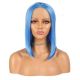 G1808617 - Perruque Courte Cheveux Synthétique Bleue [Vente Finale]