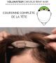 Volumateur  (Topper) Perte De Cheveux Pour La Couronne Complète (Dimensions: 6.5 pouces x 2.25 pouces) Cheveux Remy Hair