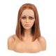 Bella - Perruque Courte 14 Pouces Cheveux Humains Naturels Remy Hair Brunette 