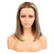 Avery - Perruque Courte 14 Pouces Cheveux Humains Naturels Remy Hair Blonde Méchée 