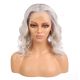 Chloe - Perruque Courte 14 Pouces Cheveux Humains Naturels Remy Hair Silver 
