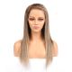 Emma - Perruque Longue 18 Pouces Cheveux Humains Naturels Remy Hair Blonde Méchée 