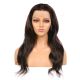 Rose - Perruque Longue 18 Pouces Cheveux Humains Naturels Remy Hair Brunette