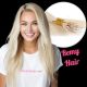 Blond Platinum Nano-Rings Cheveux Remy