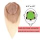 Blond Cendré Ombré Volumateur (Topper) Perte De Cheveux Pour La Couronne Complète (Dimensions: 6.5 pouces x 2.25 pouces) Cheveux Remy Hair