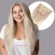 Blond Cendré Ombré À Clips Cheveux Synthétiques [VENTE FINALE]