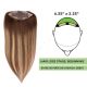 Brun Foncé & Balayage Blond Volumateur (Topper) Perte De Cheveux Pour La Couronne Complète (Dimensions: 6.5 pouces x 2.25 pouces) Cheveux Remy Hair