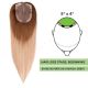Blond Ombré Volumateur (Topper) Perte De Cheveux Sur La Couronne (Dimensions: 5 pouces x 4 pouces) Cheveux Remy Hair