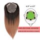 Brun Ombré Volumateur (Topper) Perte De Cheveux Couverture Complète  (Dimensions: 6.5 pouces x 6.5 pouces) Cheveux Remy Hair