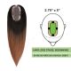 Brun Ombré Volumateur (Topper) Perte De Cheveux Sur La Séparation De Cheveux (Dimensions: 2.75 pouces x 5 pouces) Cheveux Remy Hair