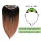 Brun Ombré Volumateur (Topper) Perte De Cheveux Pour La Couronne Complète (Dimensions: 6.5 pouces x 2.25 pouces) Cheveux Remy Hair