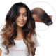 Brun Noisette Ombré Cousues Cheveux Naturels