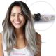 Gris Ombré Micro-Billes Cheveux Naturels