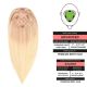 Blond Pâle Ombré Volumateur  (Topper) Perte De Cheveux Sur La Séparation De Cheveux Large Couverture (Dimensions: 3 pouces - 5.75 pouces x 5 pouces) Cheveux Remy Hair