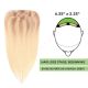 Blond Pâle Ombré Volumateur  (Topper) Perte De Cheveux Pour La Couronne Complète (Dimensions: 6.5 pouces x 2.25 pouces) Cheveux Remy Hair
