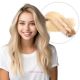 Blond Pâle Ombré Cousues Cheveux Naturels