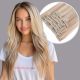 Blond Pâle Ombré À Clips Cheveux Synthétiques [VENTE FINALE]