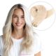 Platinum Blonde Cousues Cheveux Naturels