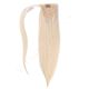 Blond Platinum Ponytail Cheveux Naturels