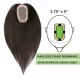 Noir / Brun #1b Volumateur (Topper) Perte De Cheveux Sur La Séparation De Cheveux (Dimensions: 2.75 pouces x 5 pouces) Cheveux Remy Hair