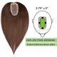 Brun Foncé #2 Volumateur (Topper) Perte De Cheveux Sur La Séparation De Cheveux (Dimensions: 2.75 pouces x 5 pouces) Cheveux Remy Hair