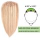 Brun Miel & Blond Cendré #12/24   Volumateur (Topper) Perte De Cheveux Pour La Couronne Complète (Dimensions: 6.5 pouces x 2.25 pouces) Cheveux Remy Hair