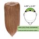 Brun Noisette #6  Volumateur (Topper) Perte De Cheveux Pour La Couronne Complète (Dimensions: 6.5 pouces x 2.25 pouces) Cheveux Remy Hair