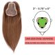 Brun #4  Volumateur (Topper) Perte De Cheveux Sur La Séparation De Cheveux Large Couverture (Dimensions: 3 pouces - 5.75 pouces x 5 pouces) Cheveux Remy Hair