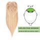 Brun Miel & Blond Cendré #12/24  Volumateur (Topper) Perte De Cheveux Sur La Couronne (Dimensions: 5 pouces x 4 pouces) Cheveux Remy Hair