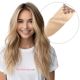 Blond Cendré À Clips Cheveux Naturels
