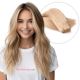 Blond Cendré Cousues Cheveux Naturels