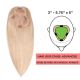 Blond Cendré Volumateur (Topper) Perte De Cheveux Sur La Séparation De Cheveux Large Couverture (Dimensions: 3 pouces - 5.75 pouces x 5 pouces) Cheveux Remy Hair
