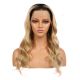 Sarah - Perruque Longue 18 Pouces Cheveux Humains Naturels Remy Hair Blonde Ombrée 
