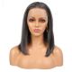 Anna - Perruque Courte 14 Pouces Cheveux Humains Naturels Remy Hair Noir/Gris 