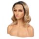 Claire - Perruque Courte 14 Pouces Cheveux Humains Naturels Remy Hair Blonde Ombrée 