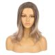 DM2031313-v4 Ombré Blond Foncé Perruque Courte Cheveux Synthétiques avec Toupet [VENTE FINALE]