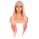 G170728026-v2 - Perruque Longue Cheveux Synthétique Rose  [VENTE FINALE]