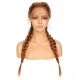 G1904831-v2 - Perruque Tressée Courte Cheveux Synthétique Auburn [VENTE FINALE]