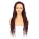FU1904696-v2 - Perruque Tressée Longue Cheveux Synthétique Bourgogne  [VENTE FINALE]