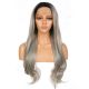 G1904807B-v2 - Perruque Longue Cheveux Synthétique Grise  [VENTE FINALE]