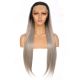 G1901636-v2 - Perruque Longue Cheveux Synthétique Grise [VENTE FINALE]