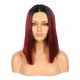 FU1808571-v2 - Perruque Courte Cheveux Synthétique Bourgogne  [VENTE FINALE]