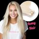 Blond Platinum  Bandes Adhésives Cheveux Remy