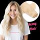 Blond Platine #613 Cousues Cheveux Remy