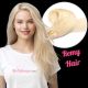 Blond #60 Cousues Cheveux Remy