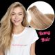 Brun Miel & Blond Cendré #12/24 Cousues Cheveux Remy