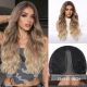 WG1001-1 Brun Cendré avec un Ombré Blond Perruque Synthétique Bouclée Styles Tendance [VENTE FINALE]
