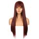 DM1707543-v4 - Perruque Longue Cheveux Synthétique Rouge Foncé Avec Toupet [VENTE FINALE]