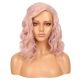 DM2031368-v4 - Perruque Courte Cheveux Synthétique Rose Pastel  [VENTE FINALE]